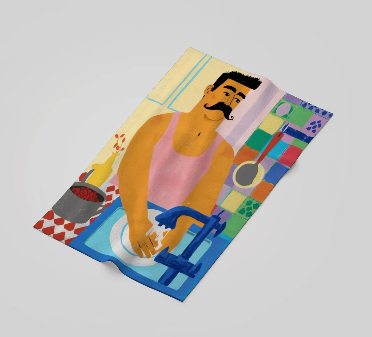 Mustache Pasta Maestro telo mare da Pale Aura