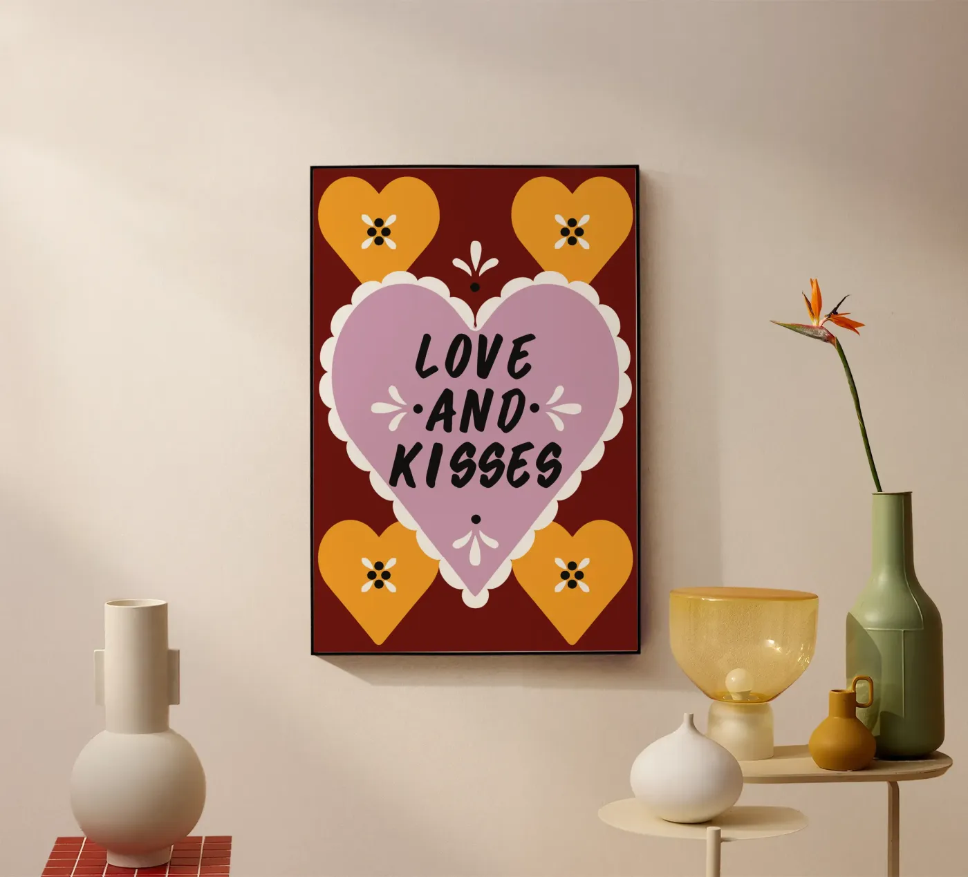 Love And Kisses plexiglas de Mariery Young