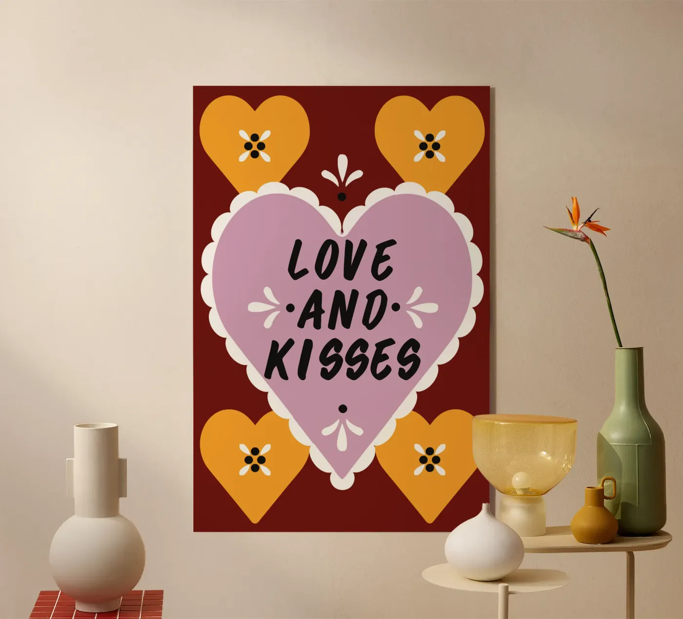Love And Kisses plexiglas de Mariery Young