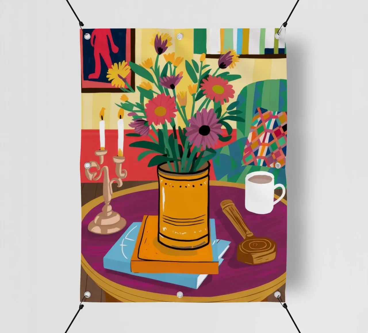 Caffè e fiori telo in pvc da Haven Fantasy