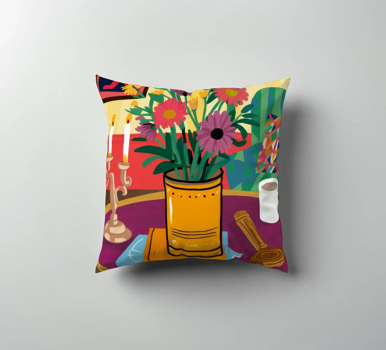 Caffè e fiori cuscino da Haven Fantasy