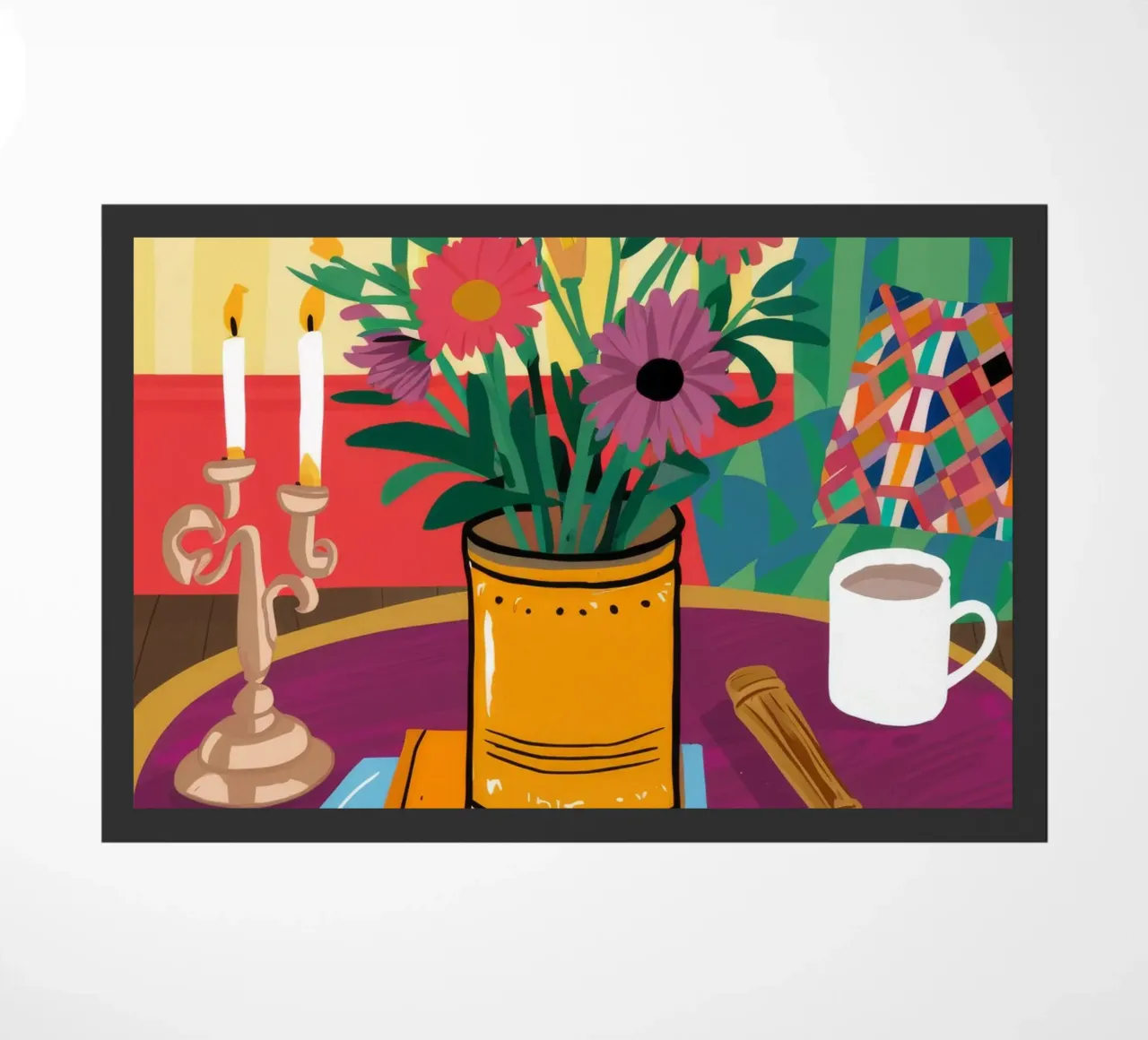 Caffè e fiori zerbino da Haven Fantasy