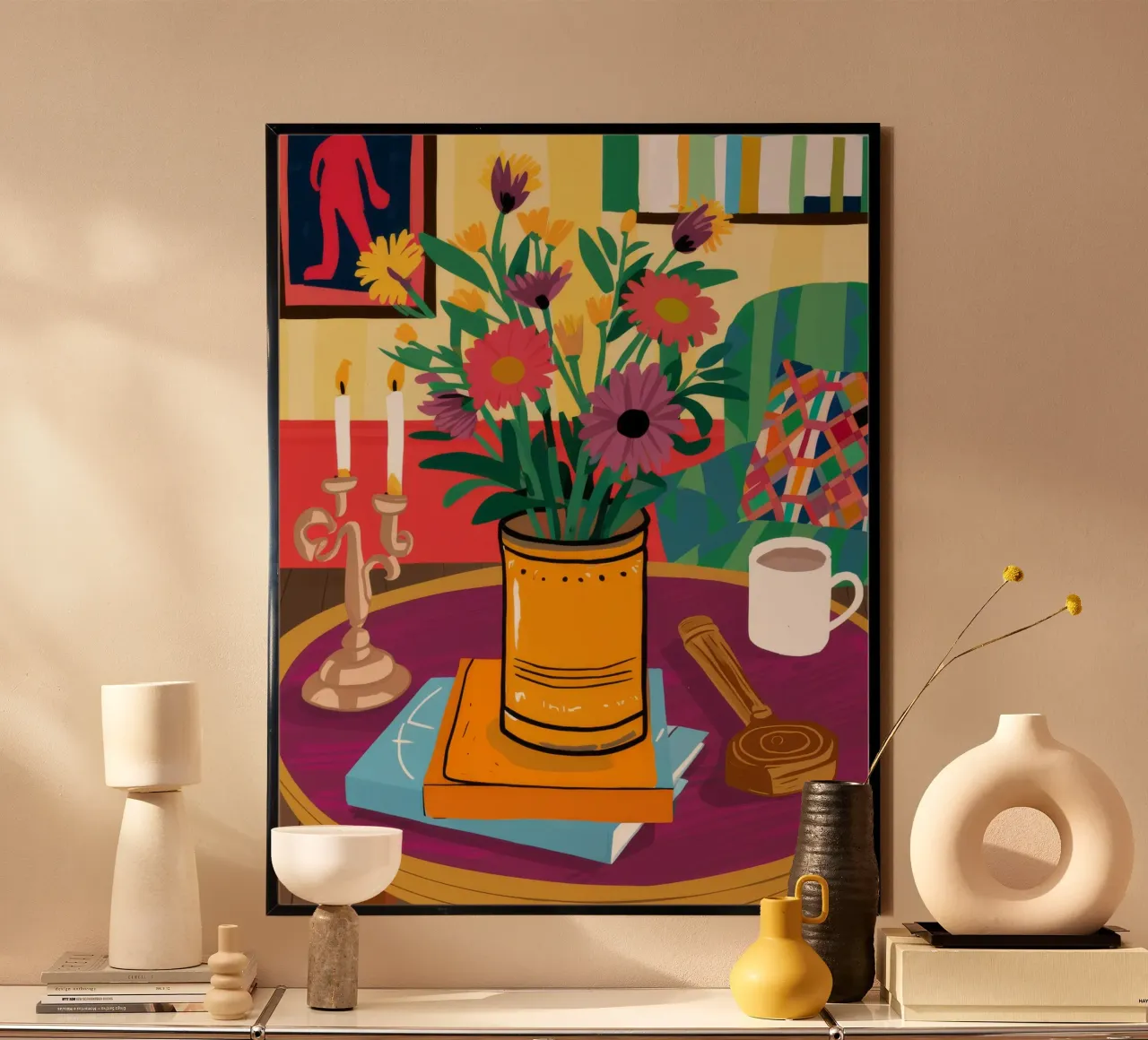 Caffè e fiori poster da Haven Fantasy