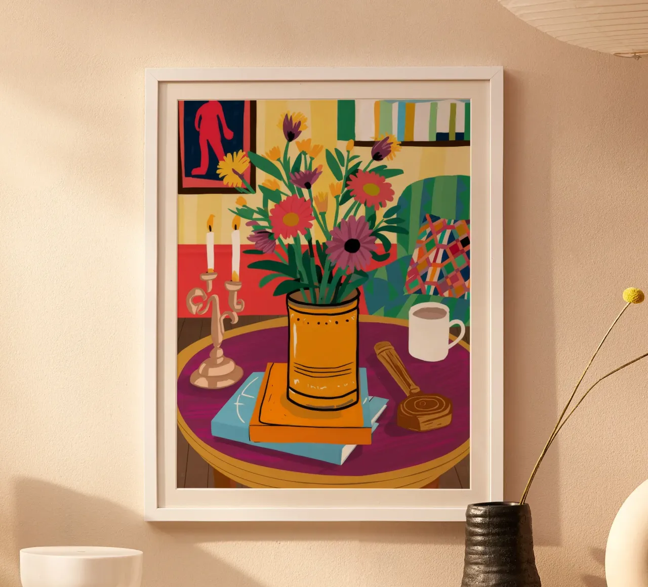 Caffè e fiori poster da Haven Fantasy