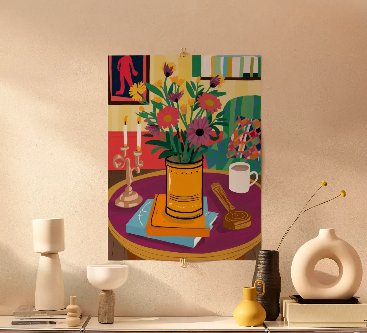 Caffè e fiori poster da Haven Fantasy