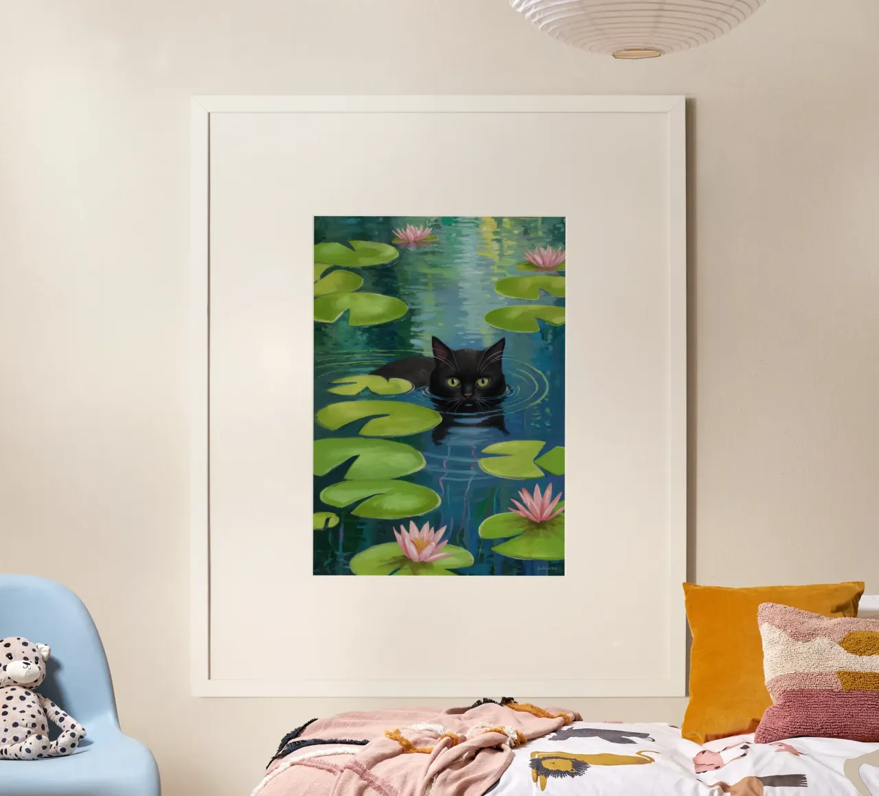 Lily Pad Cat hahnemühle by Pale Aura
