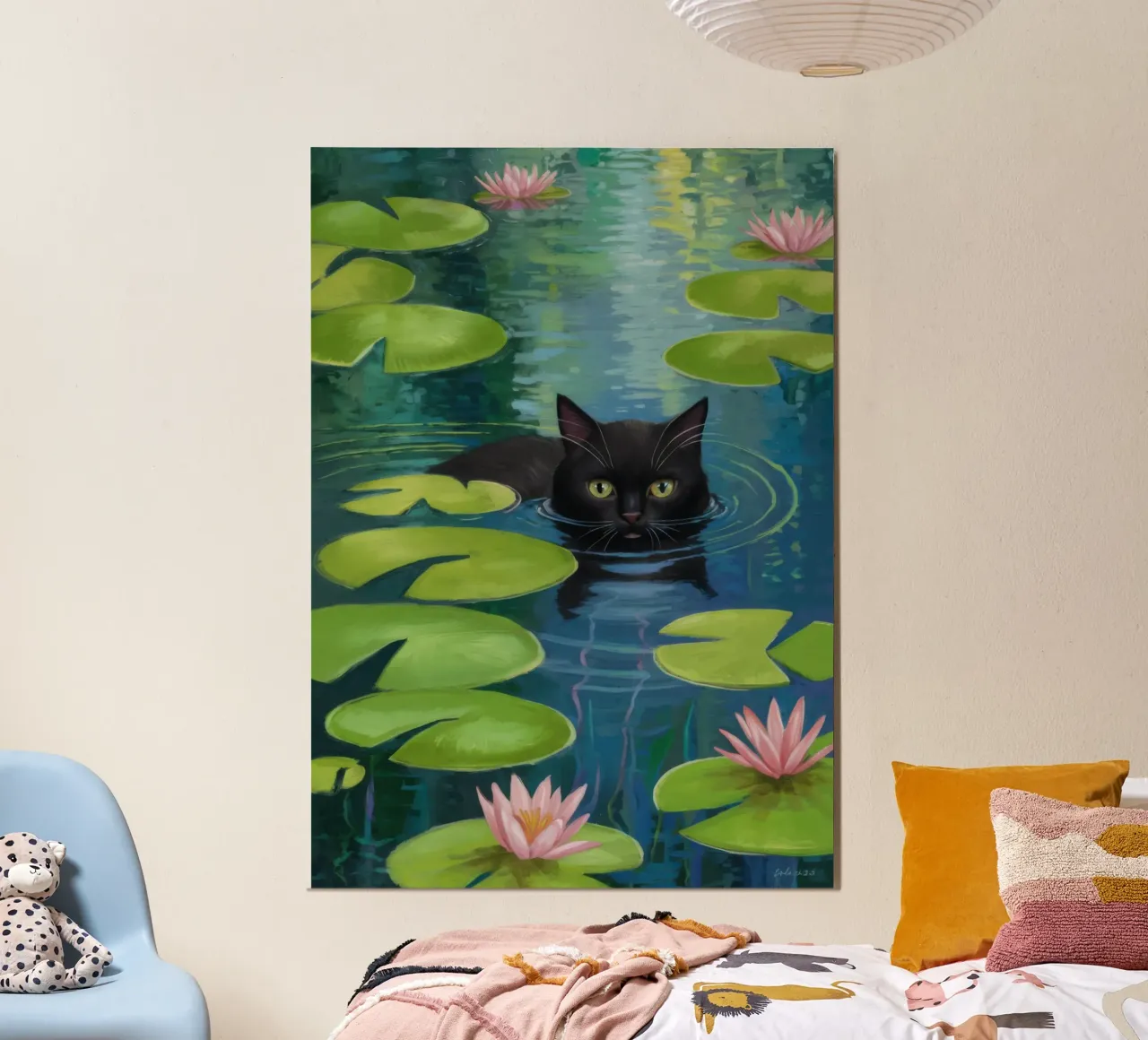 Lily Pad Cat hahnemühle by Pale Aura