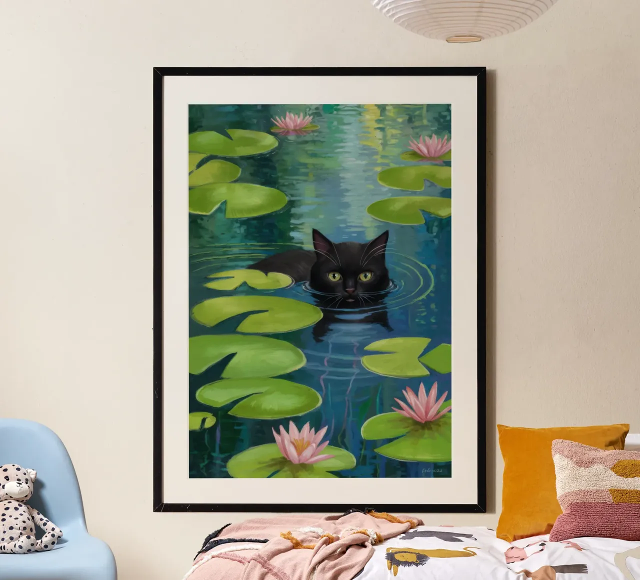 Lily Pad Cat hahnemühle by Pale Aura