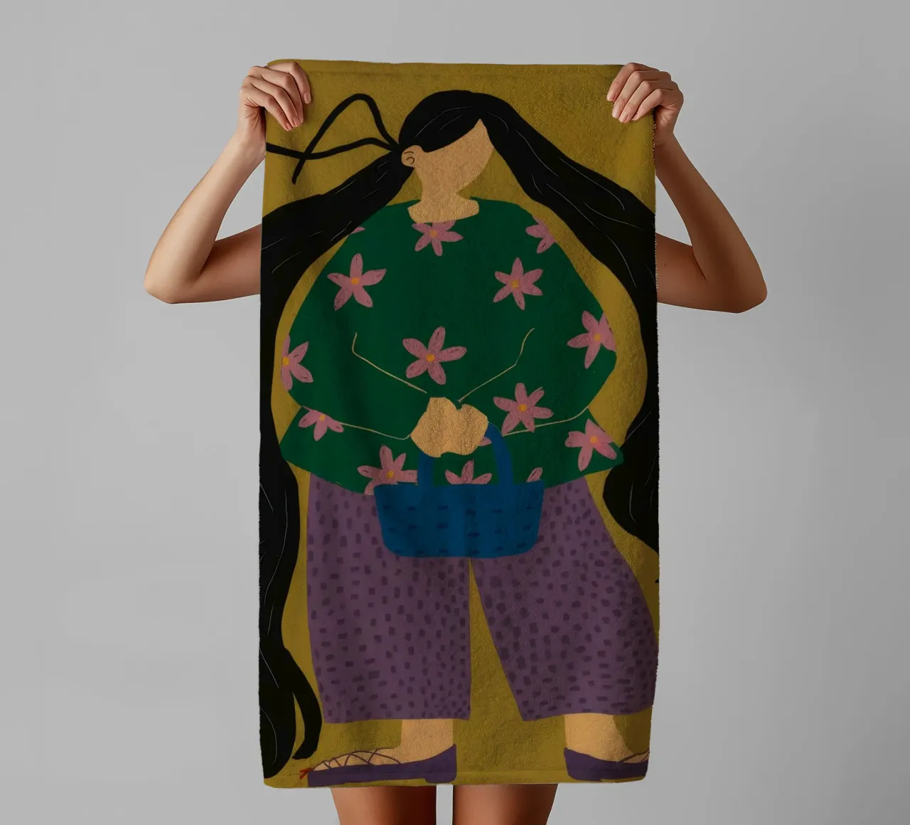 Maglione a stelle verdi asciugamano da bagno da Haven Fantasy