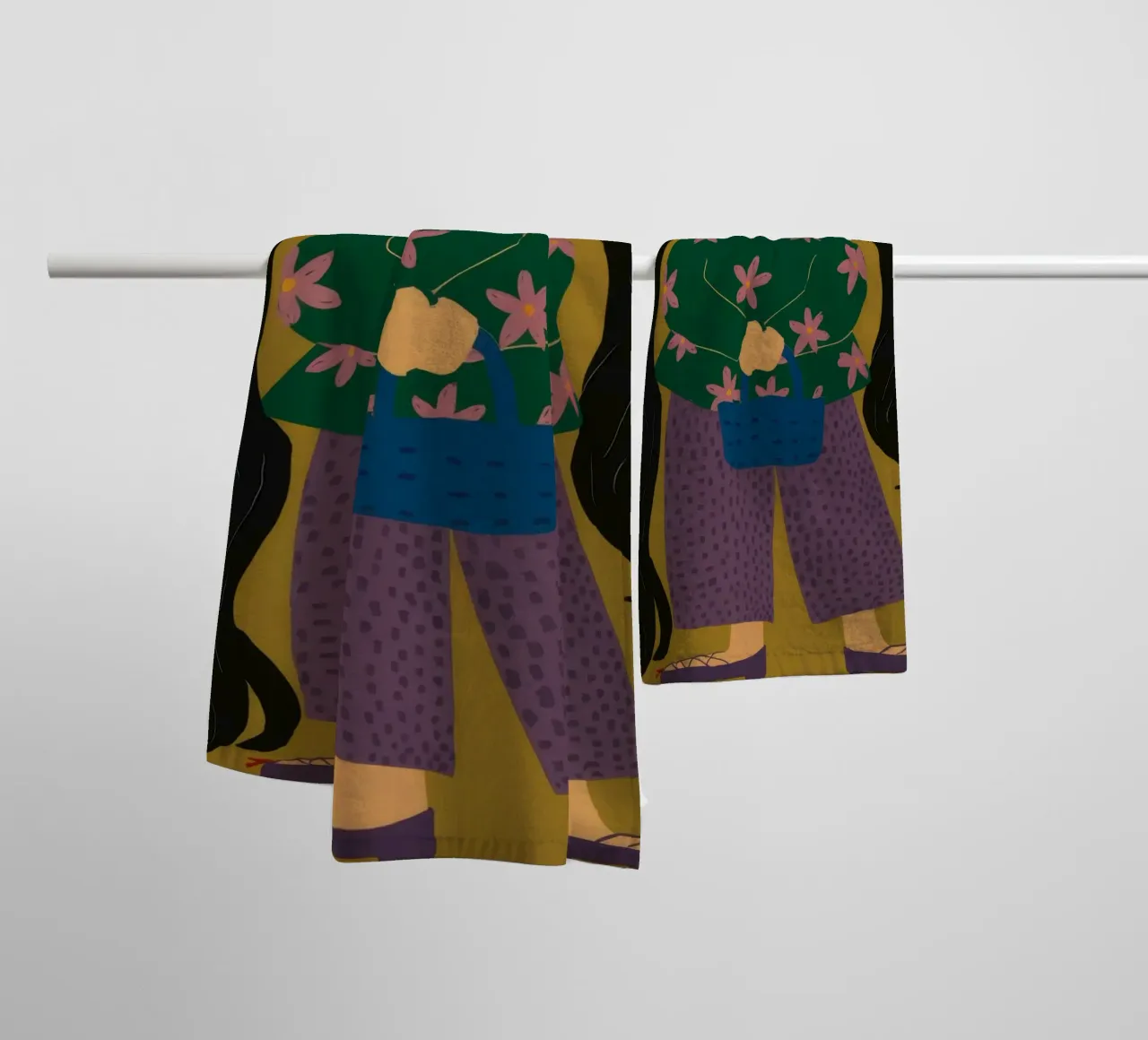 Maglione a stelle verdi asciugamano da bagno da Haven Fantasy