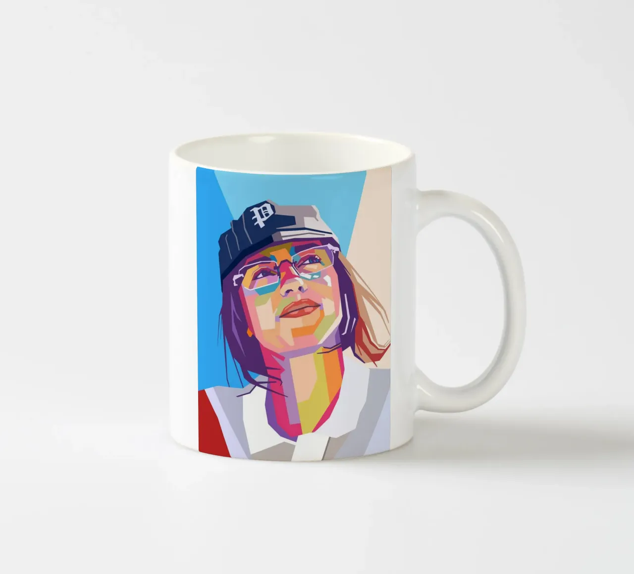 Billie Eilish arte tazza in ceramica da Hantamrata