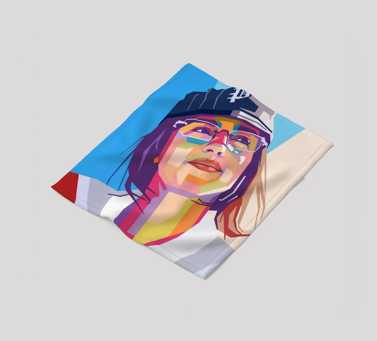 Billie Eilish Kunst Fleecedecke von Hantamrata
