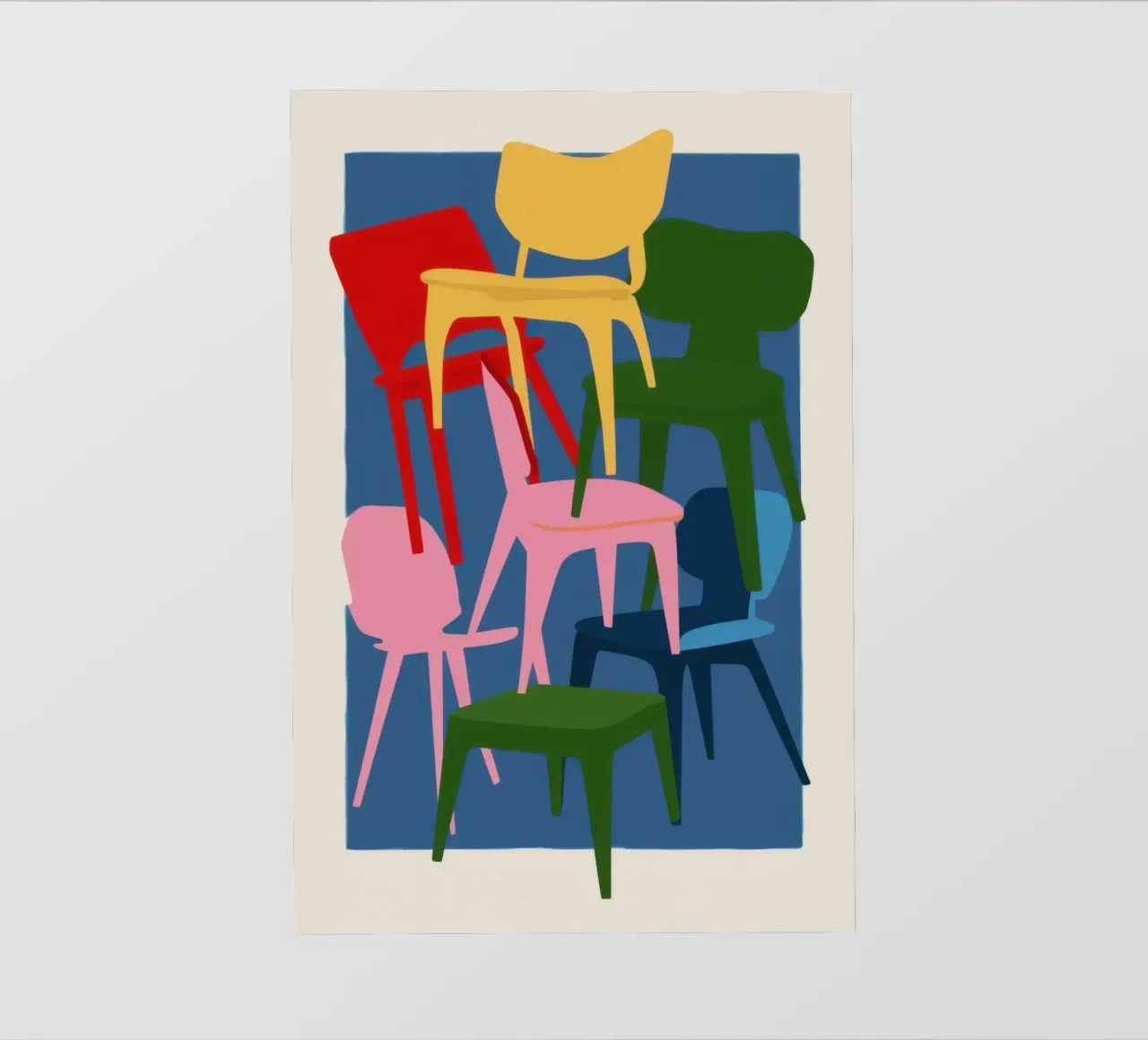 Stacked Chair Sculpture pvc cover by Pale Aura