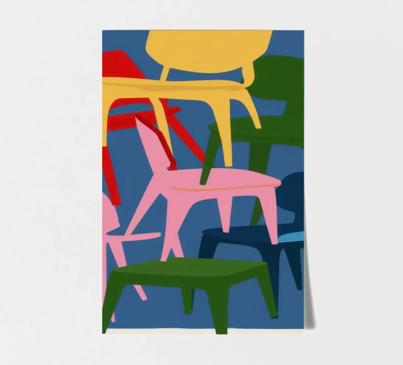 Stacked Chair Sculpture sticker sheet by Pale Aura