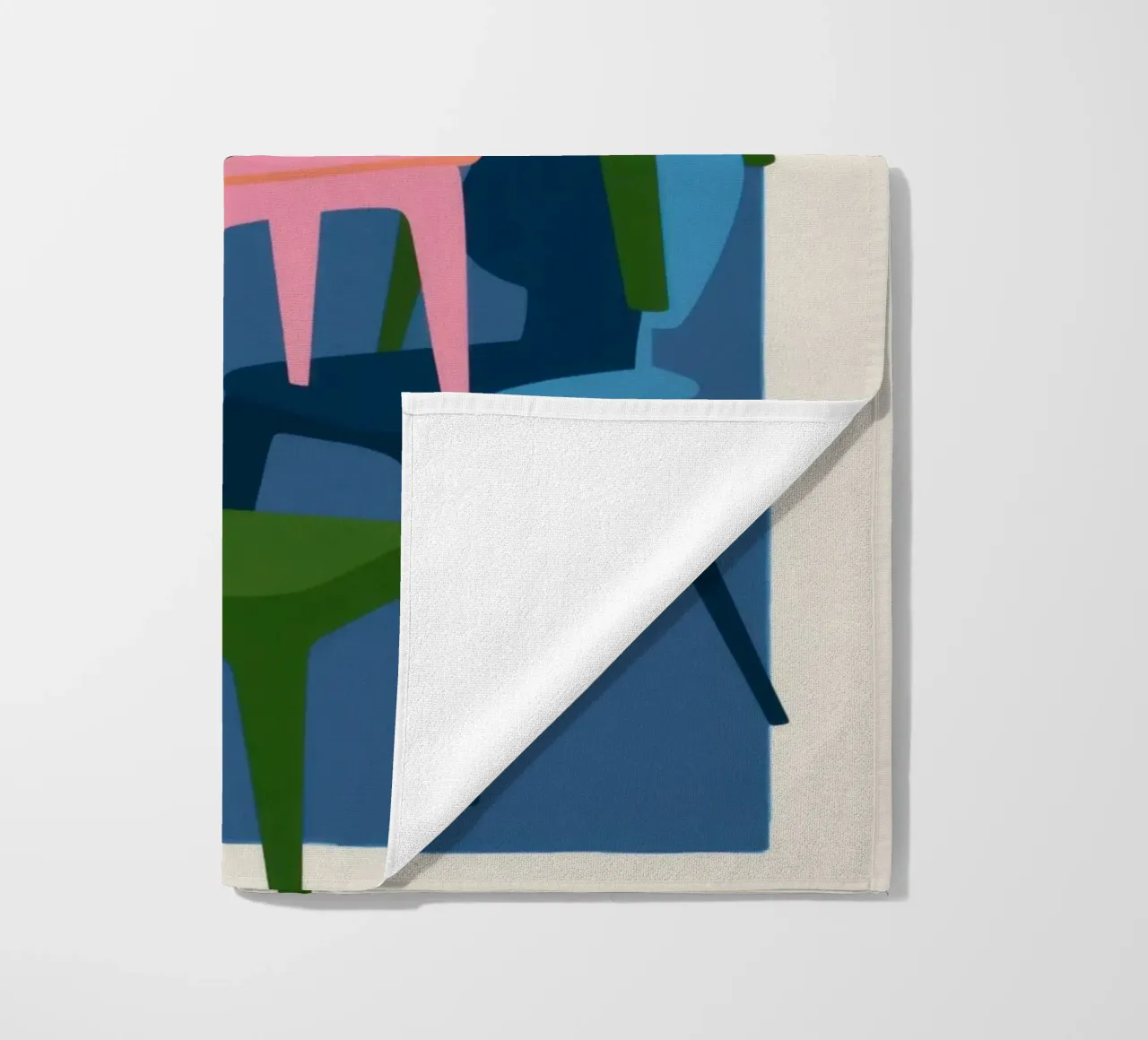 Stacked Chair Sculpture beach towel by Pale Aura