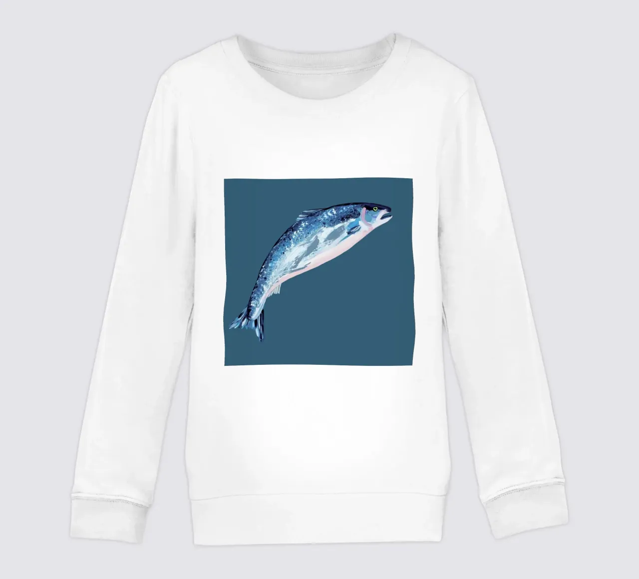 Leaping Salmon felpa bambino da Alice Straker