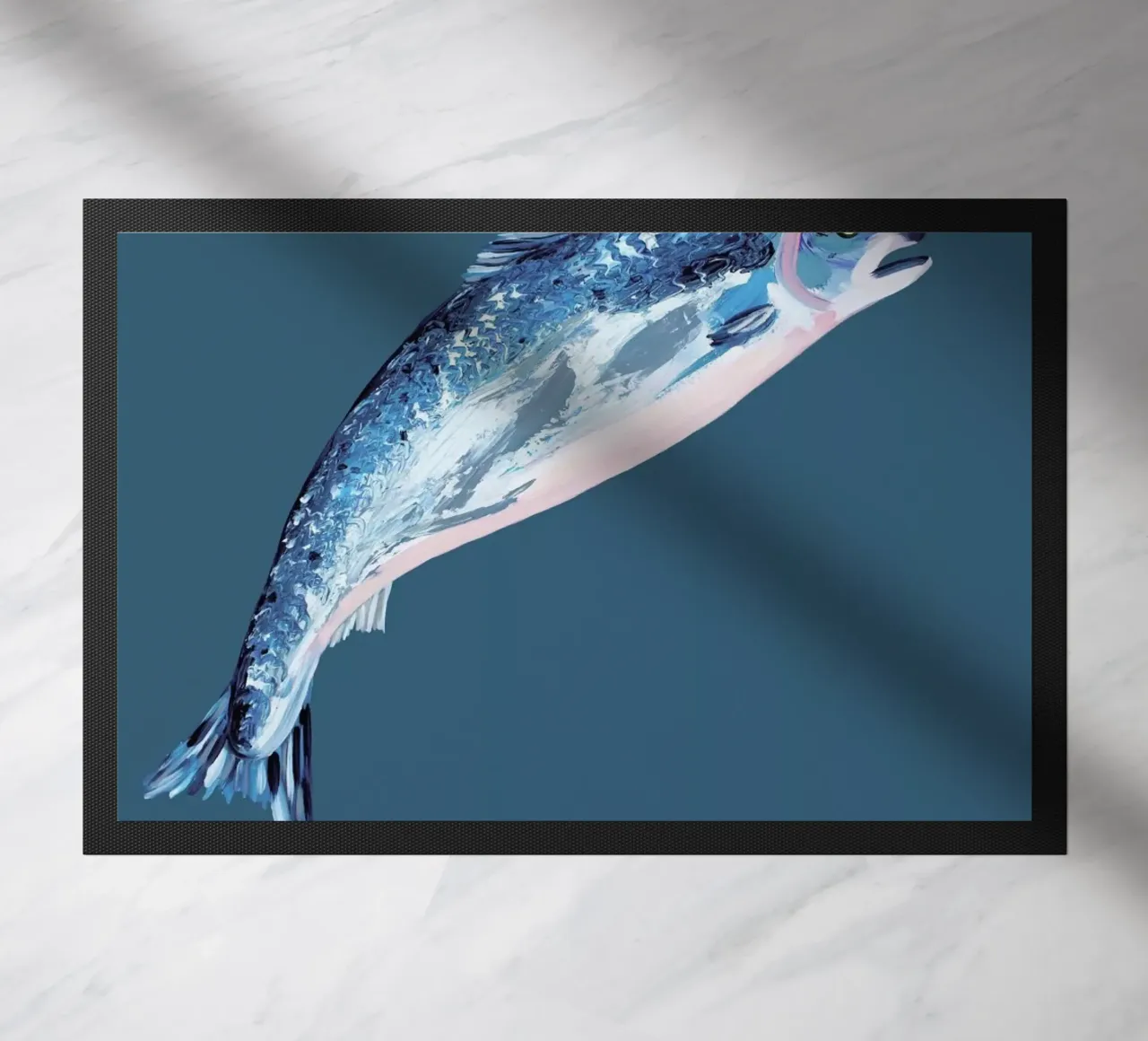 Leaping Salmon zerbino da Alice Straker