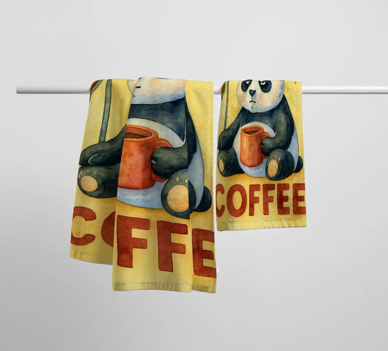 Drôle de panda Mon groupe sanguin est le café serviette de bain de onerules