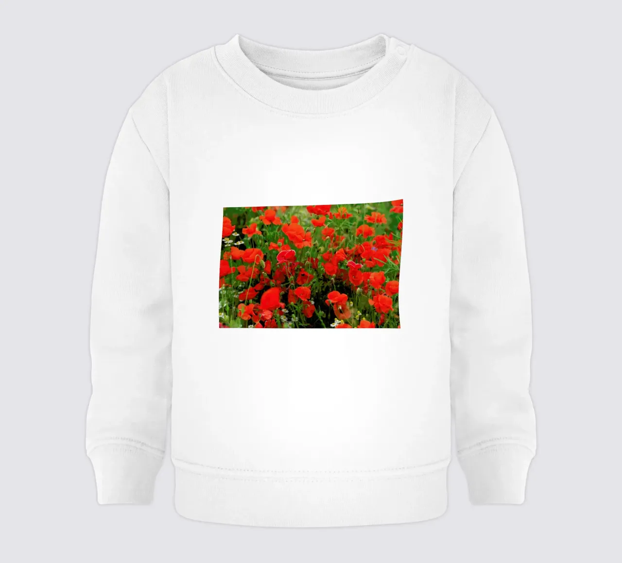 Red Poppyfield felpa neonato da Curious Collections by Marielle Leenders