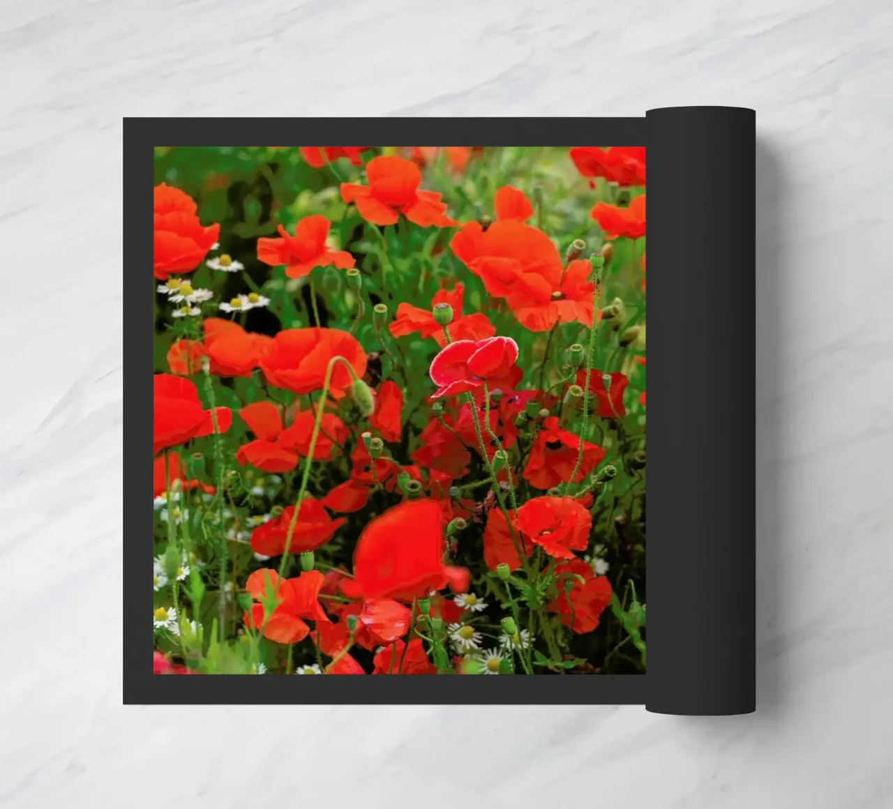 Red Poppyfield zerbino da Curious Collections by Marielle Leenders