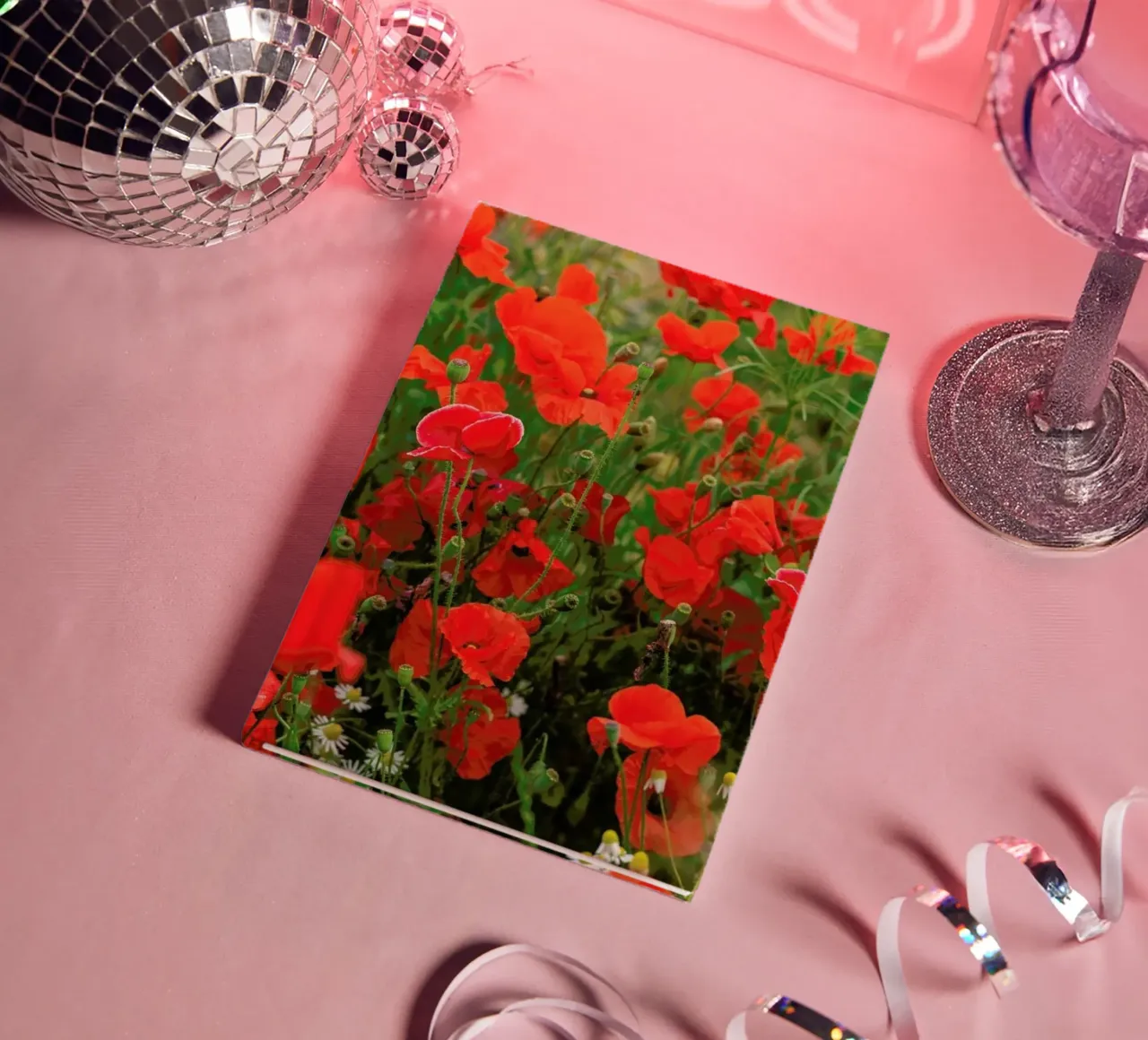 Red Poppyfield notebook by Curious Collections by Marielle Leenders
