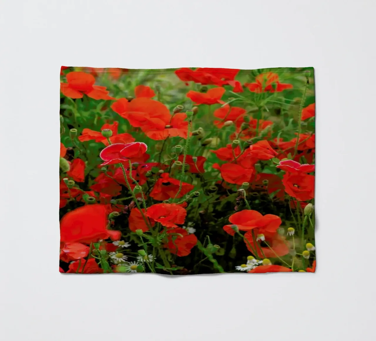 Red Poppyfield coperta in pile da Curious Collections by Marielle Leenders
