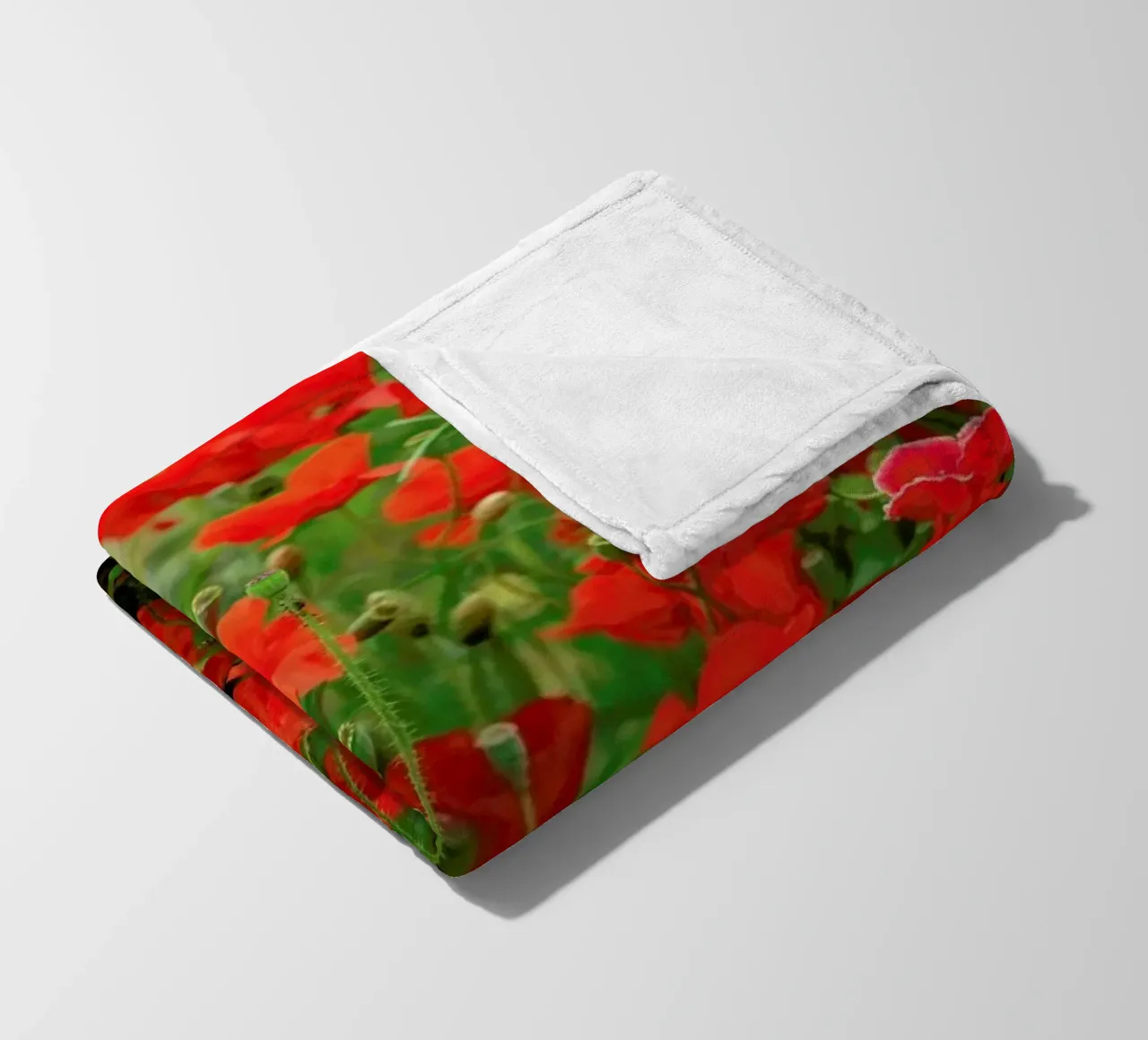 Red Poppyfield coperta in pile da Curious Collections by Marielle Leenders