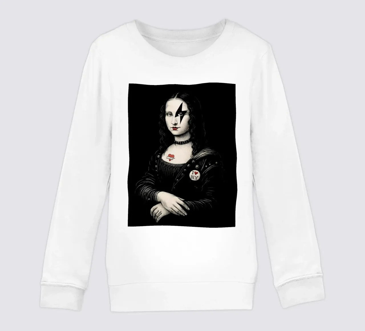 Monna Lisa punk rock felpa bambino da 🥝 KIWI STORE