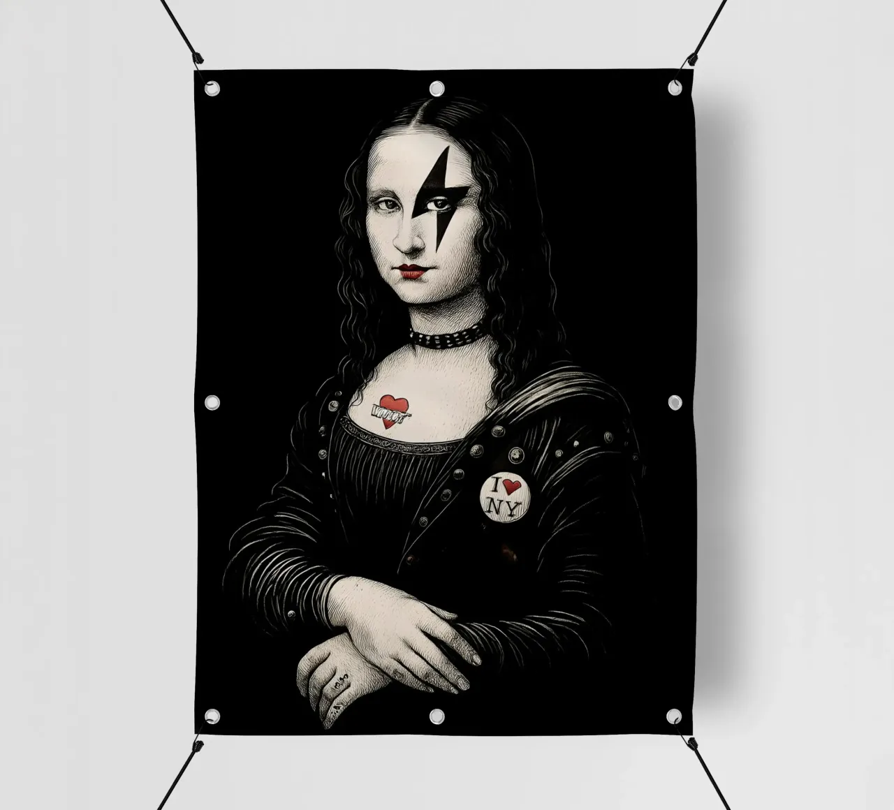 Monna Lisa punk rock telo in pvc da 🥝 KIWI STORE