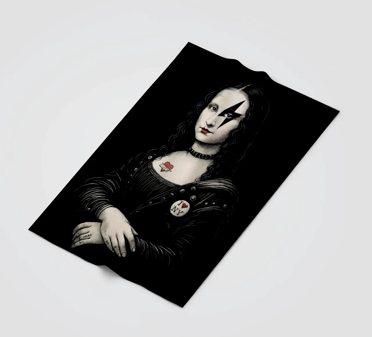 Monna Lisa punk rock coperta in pile da 🥝 KIWI STORE