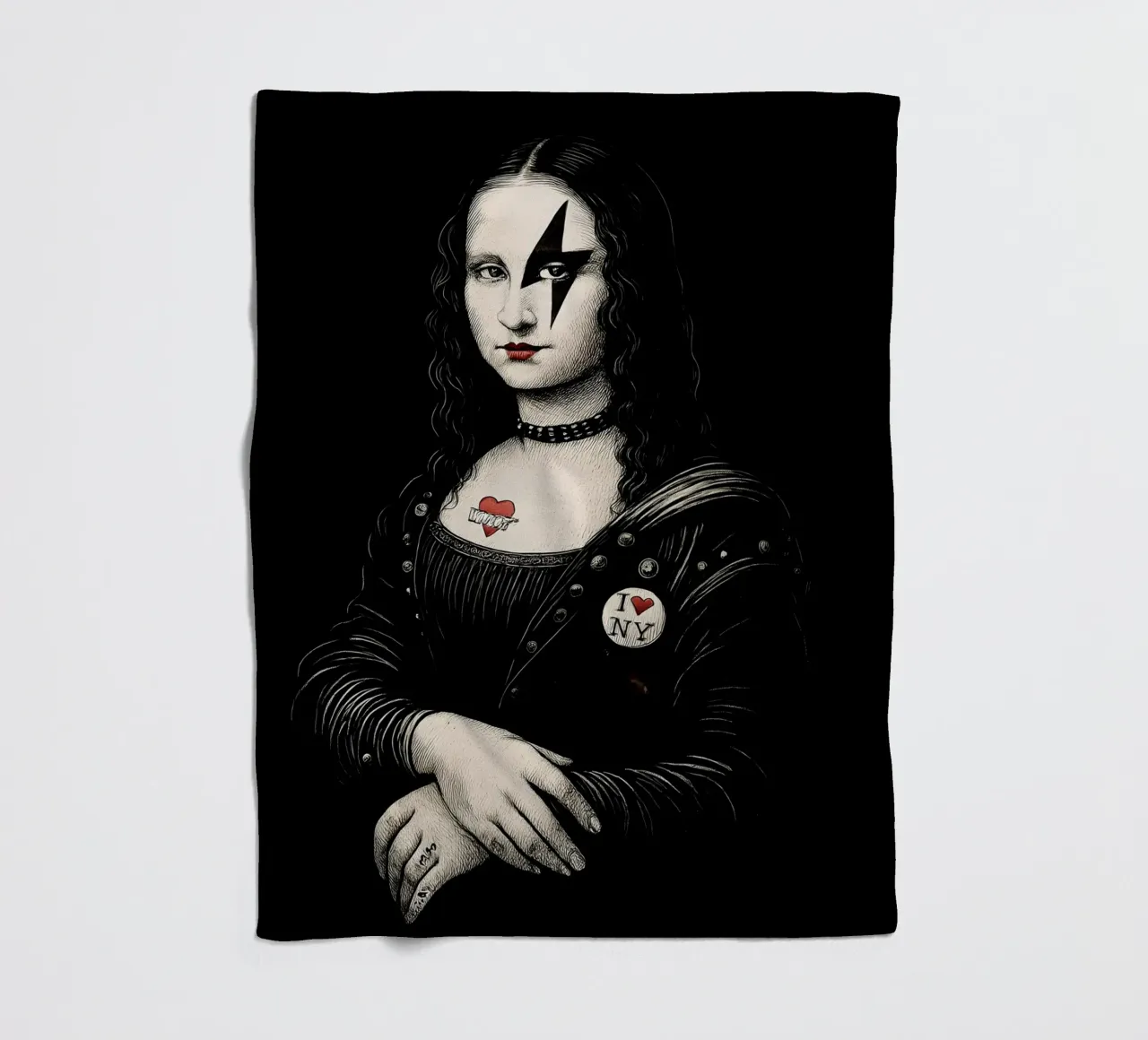 Monna Lisa punk rock coperta in pile da 🥝 KIWI STORE