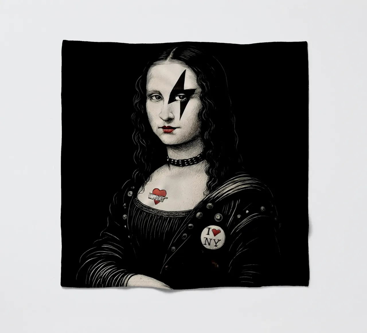 Monna Lisa punk rock coperta in pile da 🥝 KIWI STORE