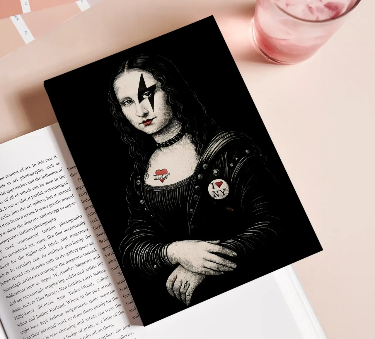Punk rock Mona Lisa notebook by 🥝 KIWI STORE