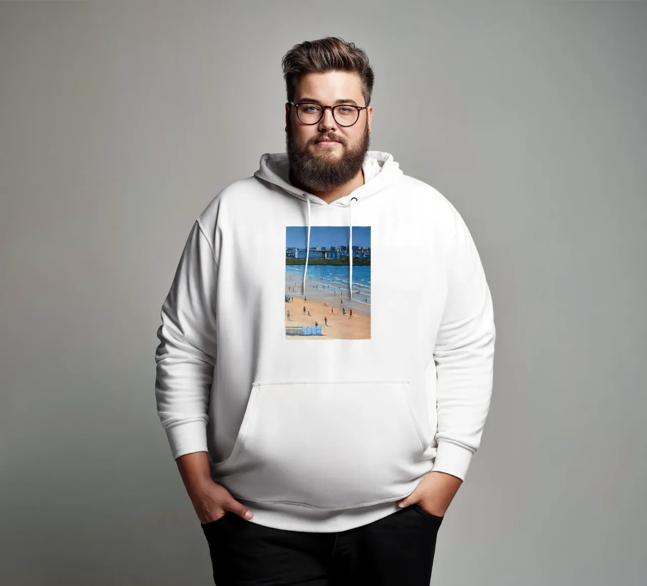 pomeriggio in spiaggia David Harrison felpa con cappuccio da ART BEST