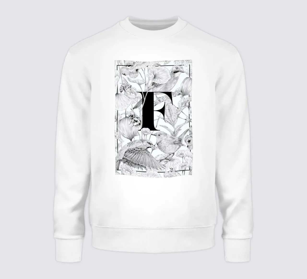Floral Alphabet F felpa da Faunesque