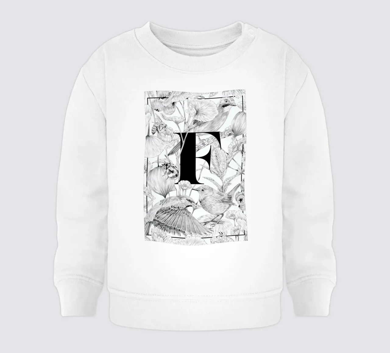 Floral Alphabet F felpa neonato da Faunesque