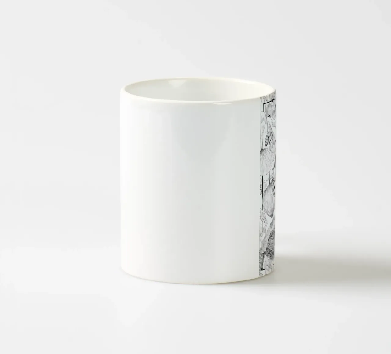 Floral Alphabet F tazza in ceramica da Faunesque