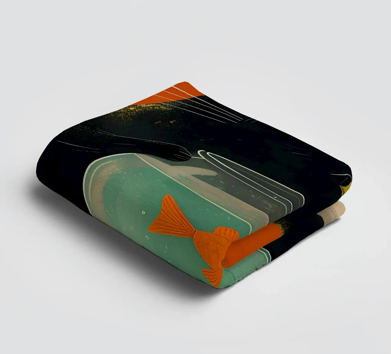 Cat and fish tank towel by 🥝 KIWI STORE