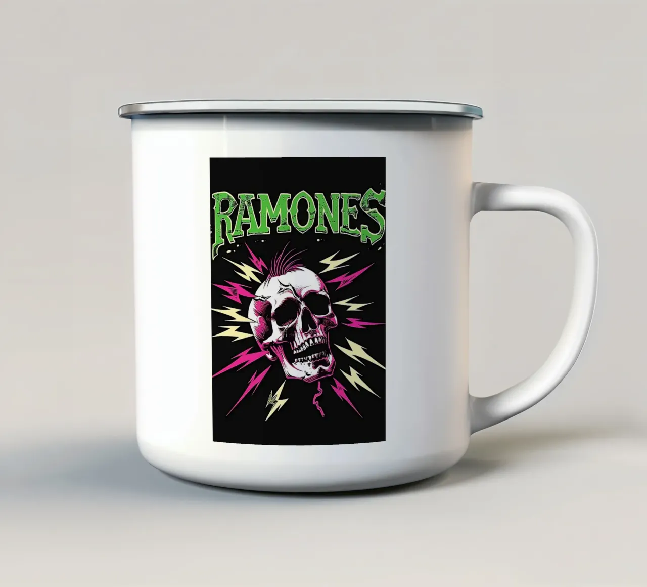 banda dei ramones tazza in smalto da vanhesling