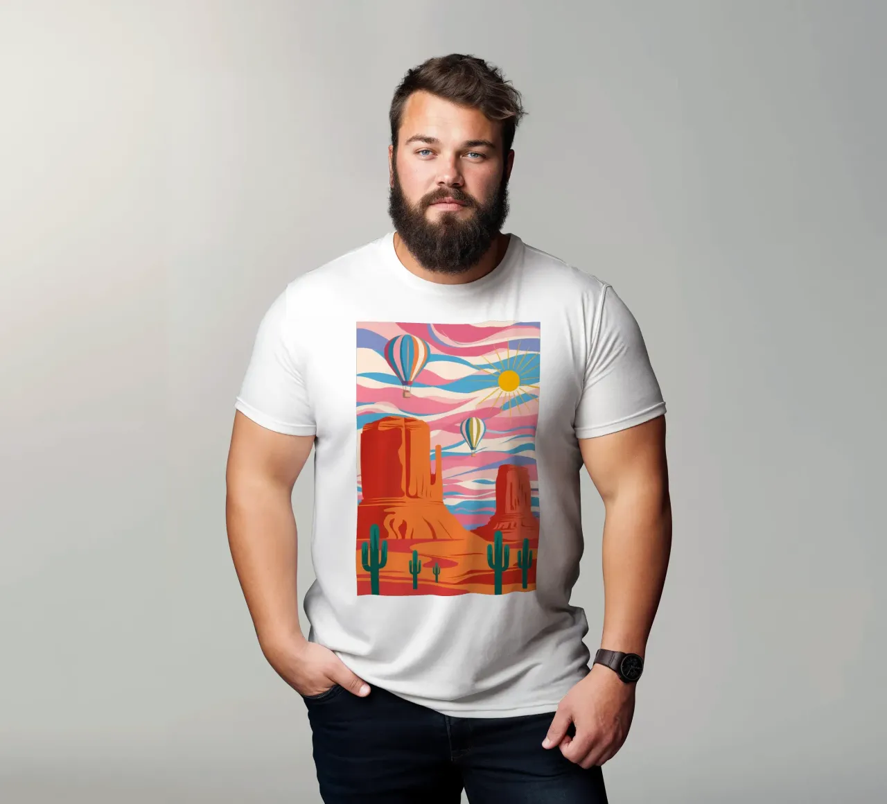 Puesta de sol en el desierto Mirage camiseta de Pale Aura