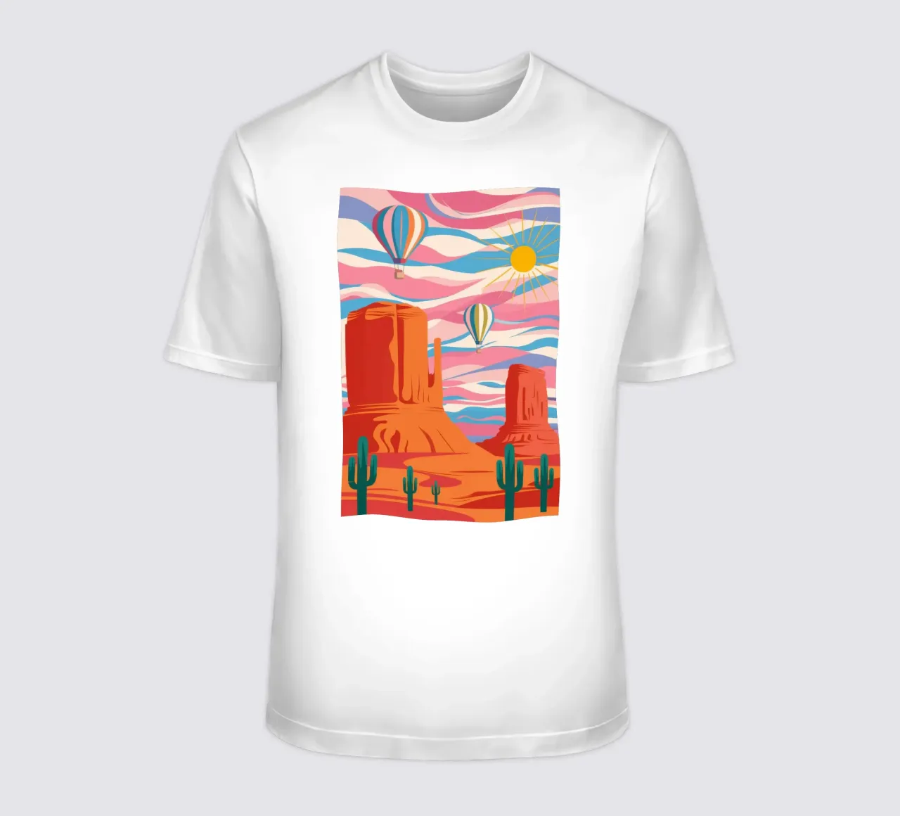 Puesta de sol en el desierto Mirage camiseta de Pale Aura
