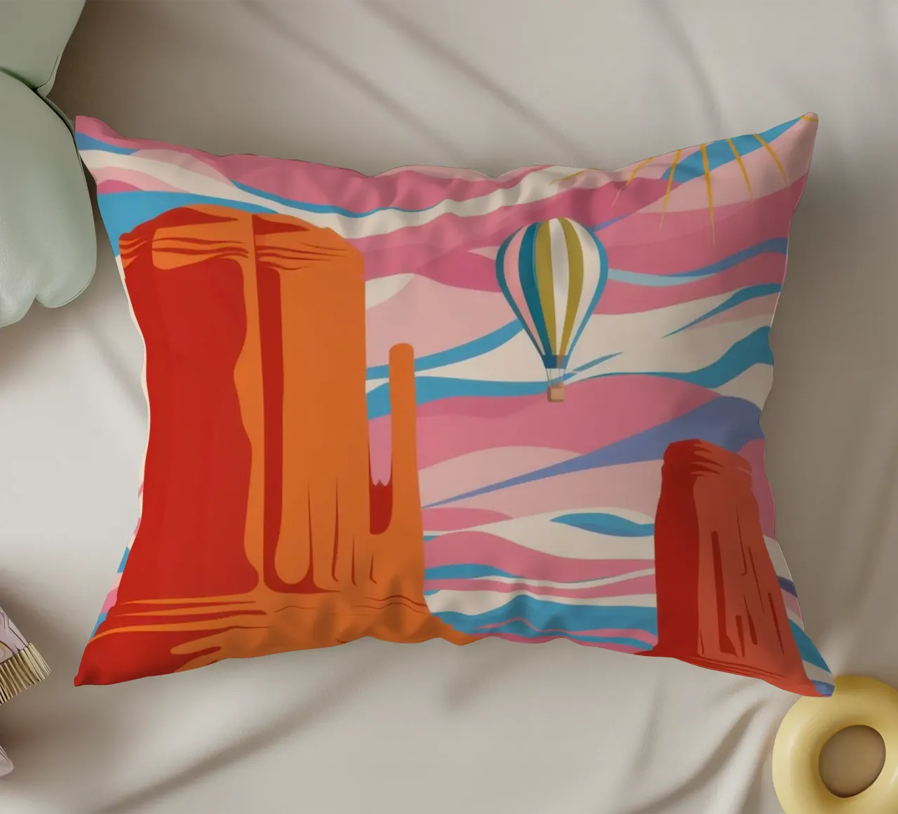 Desert Sunset Mirage decorative cushion by Pale Aura