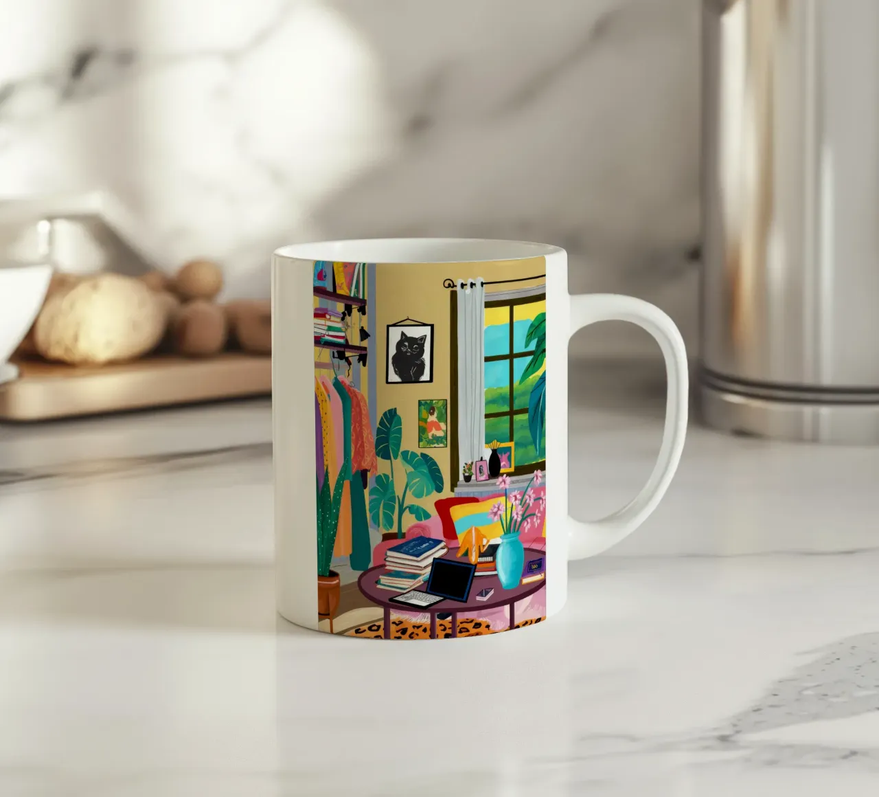 Fuga dalla stanza bohémien tazza in ceramica da Haven Fantasy