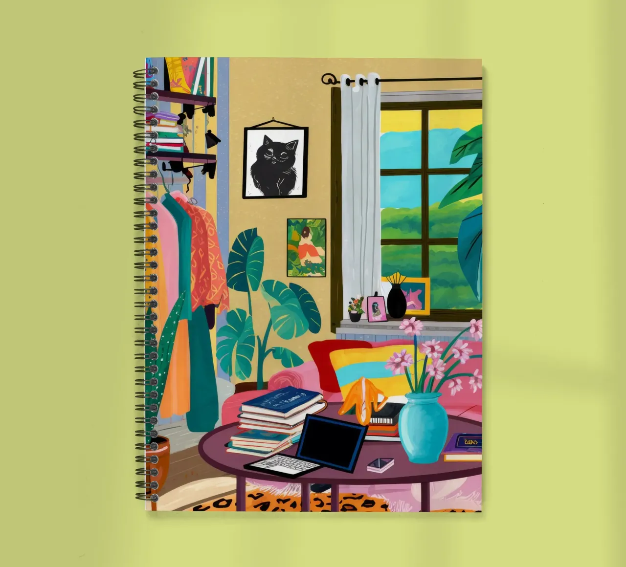 Bohemian Room Escape spiral notebook by Haven Fantasy