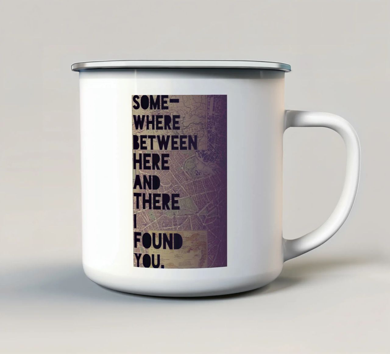 Here and There tazza in smalto da Leah Flores