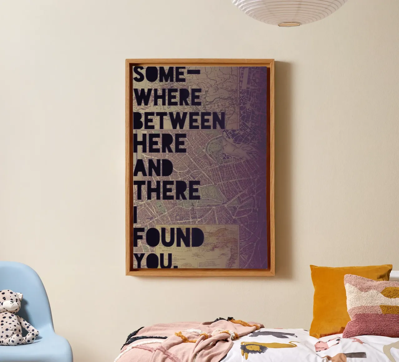 Here and There tela con Cornice a cassetta da Leah Flores