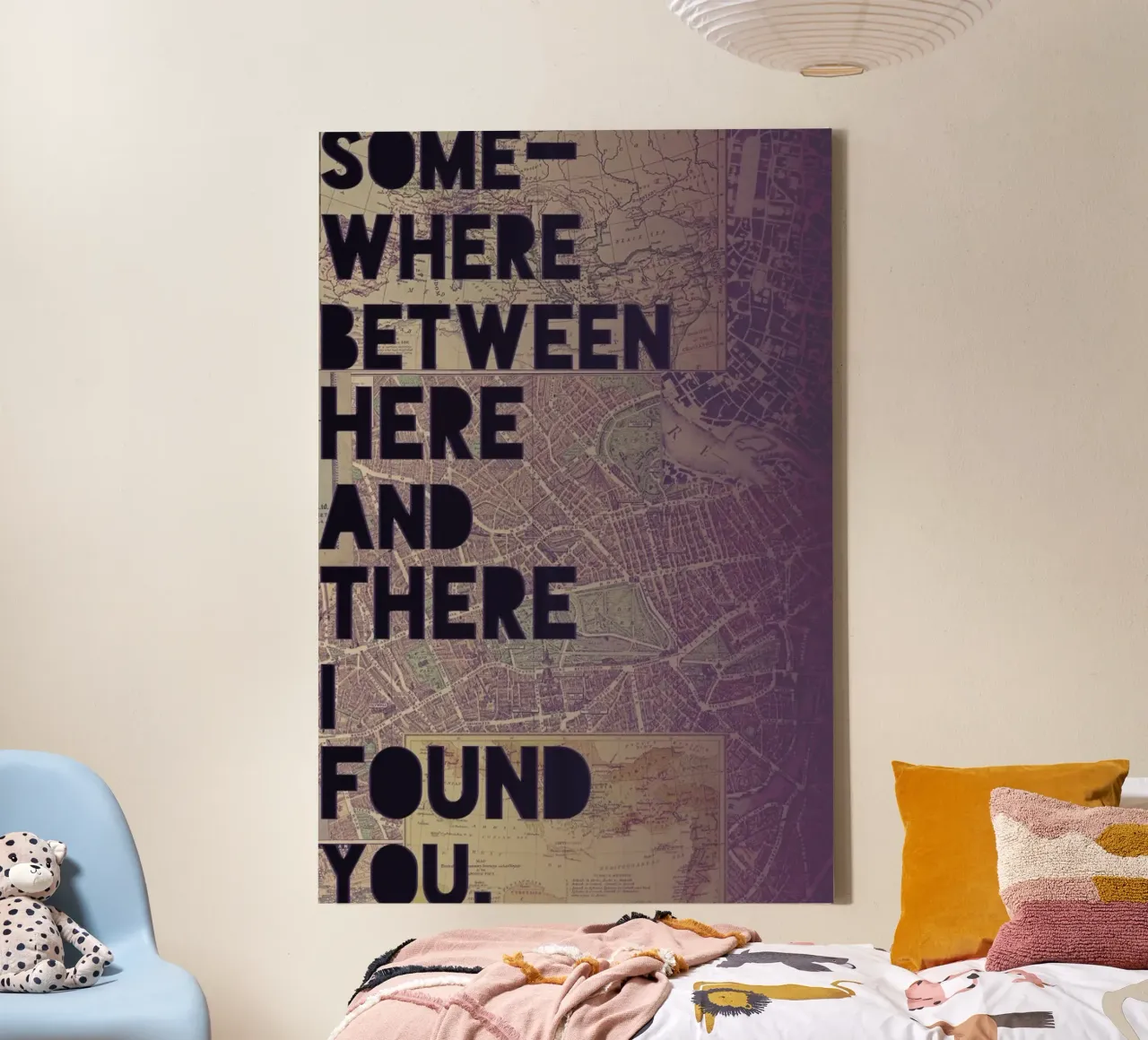 Here and There tela con Cornice a cassetta da Leah Flores