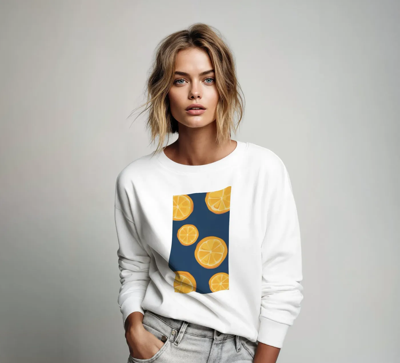 Orange Slice Pattern sweat de Pale Aura