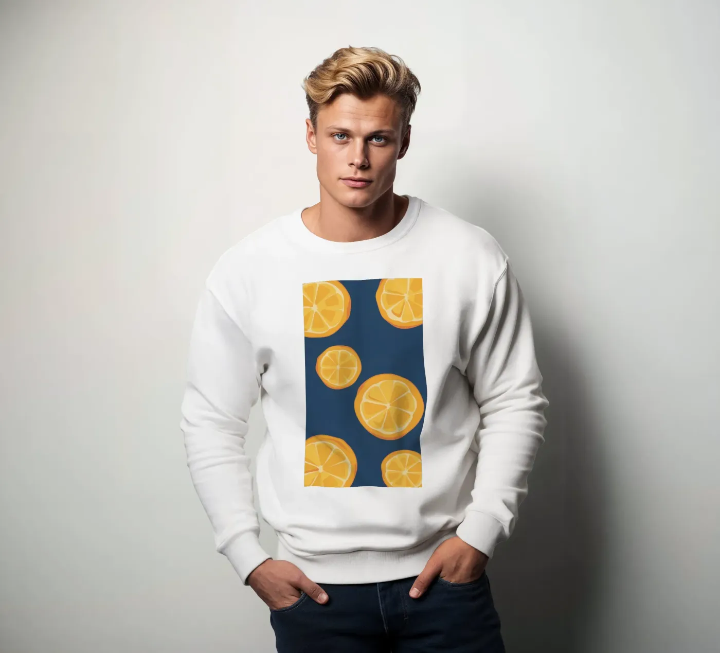 Orange Slice Pattern sweat de Pale Aura