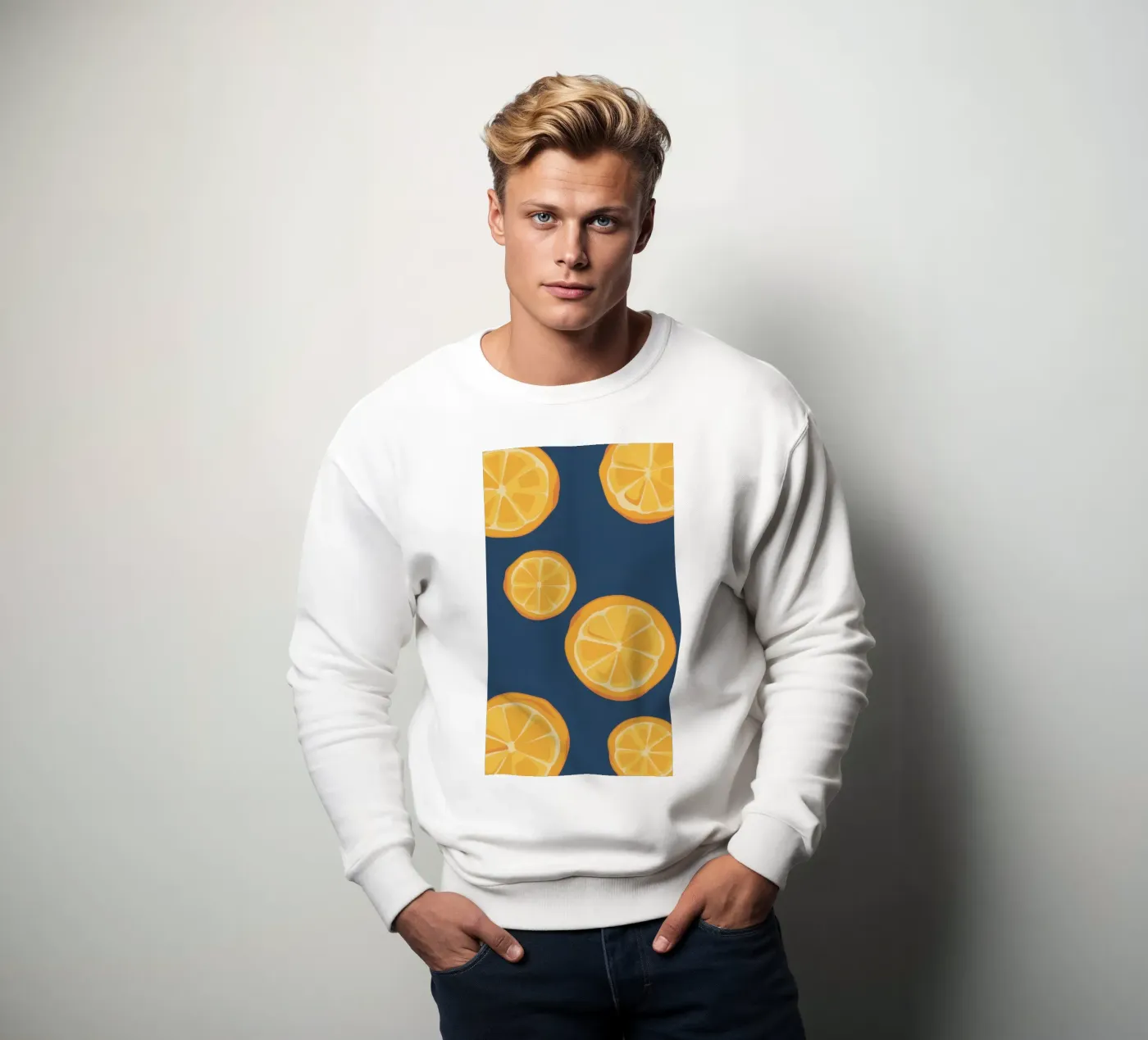 Orange Slice Pattern sweat de Pale Aura